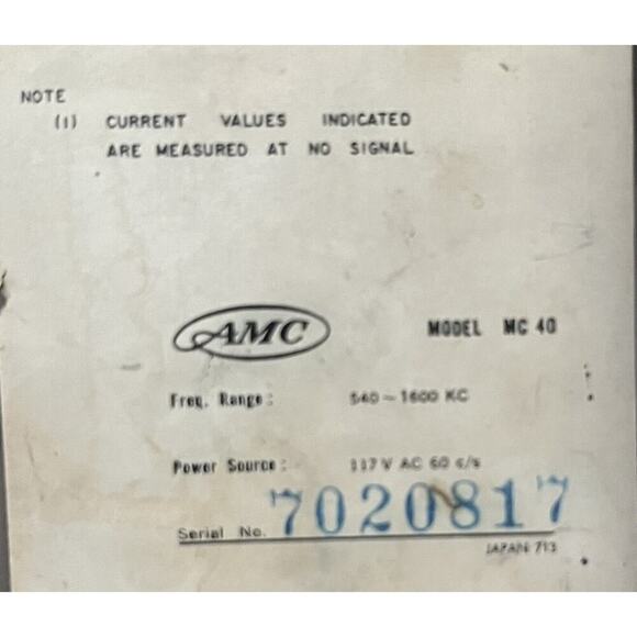 VINTAGE! AMC Solid State AM Alarm Clock Radio MC 40 -Tested! Works! Nice!! - Picture 7 of 7